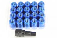 Гайка колесная с секретом дорогая-цветная шаг 1,25 (по 20) Китай  (цвет в ассортименте)