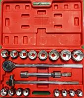 Набор головок торцевых 3/4 с инструментом, 21 предмет, КНР