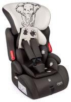 Удерживающее устройство для детей "SIGER КОСМО" KRES3597 серо-бежевый,слон,люкс 1-12 лет, 9-36 кг, группа 1/2/3