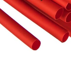 Трубка термоусадочная 6,0-3,0 мм. красная REXANT (1м)