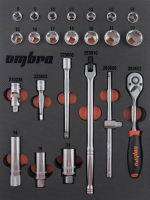 Набор головок Ombra OMT23STE торцевых с инструментом, 3/8" DR, 23 предмета
