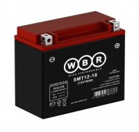Аккумулятор WBR МОТО SMT12-18 (12V18Ah) обратная полярность (-+) 175*87*155