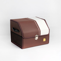 Органайзер в багажник складной малый усиленный (CS1563) коричневый с белой полосой