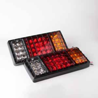 Стоп сигнал тройной, с решеткой, диодный (комплект L/R) 24V (ZC-A-076) LUNARIS