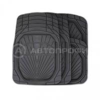 Коврик "AUTOPROFI" MAT-510 BK универсальные, ванночки, вырезаемые, 4 предмета, ПВХ, черные