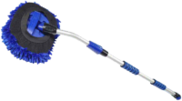 Щетка "Barbell" из микрофибры 28*18см. для мытья с изогнутой  телескопической ручкой 108-168см. ZJTB-6 (с краном для воды)