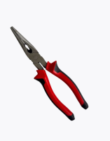 Длинногубцы прямые шлифованные с прорезиненной рукояткой 180мм PR007-180