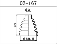 Пыльник привода 02167 (04438-97275/97239/04425-B2010) Maruichi