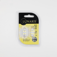 Лампы светодиодные LUNARIS T11 12V (36mm) 4LED*5050SMD WHITE (компл. 2шт) арт.T114LED36mm