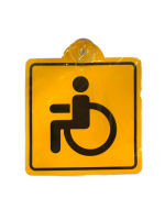 Наклейка (знак) на стекло "ИНВАЛИД" AIRLINE AZN07  внутренняя на присоске