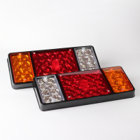 Стоп сигнал тройной, БЕЗ решетки, диодный (36 диодов) (комплект L/R) 24V (ZC-A-072) LUNARIS