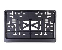 Рамка под номерной знак, средняя, квадратная 290*170*10мм черная (без защелки)