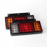 Стоп сигнал тройной, с решеткой, с креплением, диодный (36 диодов) (комплект L/R) 24V (ZC-A-069) LUNARIS