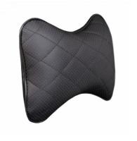 Подголовник SIGER PKP002-B (косточка) на подголовник автомобиля, перфорированная экокожа, ромб, черная