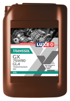 Масло трансмиссионное LUXE TRANSSOL GX 75W90  GL-4 20л полусинтетическое