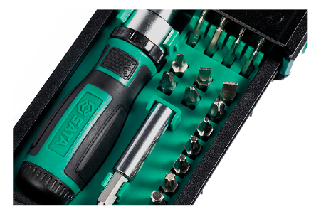 Набор отвёрток с трещоткой  SATA 05490, 23 предмета