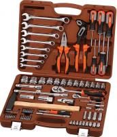 Универсальный набор инструмента 1/2" DR и 1/4" DR с 12-гран.голов. 1/2" DR 77пред. ОМТ77S12 Ombra