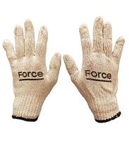Перчатки полиэстер/хлопок белые Force