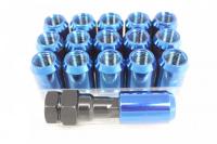 Гайка колесная с секретом дорогая-цветная шаг 1,25 (по 16) Китай