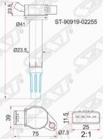 Катушка зажигания ST-90919-02255 SAT