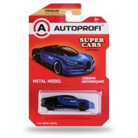 Игрушка машинка "SUPER CARS" АВТОПРОФИ  SUP-004 BL/BK, коллекционная 1:64