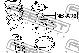 Подшипник опоры амортизатора NB-A32/54325-0W000 Febest