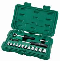 Набор головок SATA 09521 торцевых с трещоткой, 1/4, 21 предмет