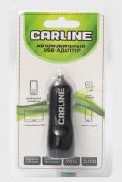 Адаптер CARLINE CH-2UB 2xUSB (1A и 2,1A) в прикуриватель 12/24В, черный, в блистере