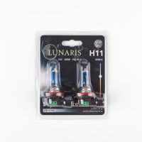 Лампа галогенная H11 12V 100W PGJ19-2 Super White 5500K (2шт. на блистере) LUNARIS