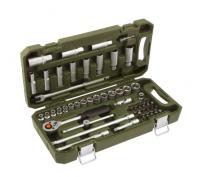 Набор головок ДЕЛО ТЕХНИКИ 610755 с инструментом, 3/8", 55 предметов