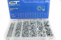 Набор гаек М3,М4,М5,М6,М8,М10, 600 пред.  М47615/Сибртех