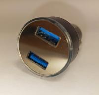 Адаптер в прикуриватель CARLINE CH-2U-VM  2xUSB, 12/24В, черный