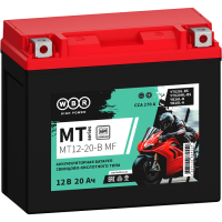 Аккумулятор WBR МОТО MT12-20-B MF (12V20Ah) обратная полярность (-+) 175*87*155
