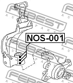 Ремкомплект рычага NOS-001/54592-2J025 (3шт) Febest