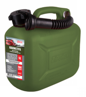 Канистра 3ton PROFI Оливковая пластмассовая 5л под топливо с крышкой и лейкой