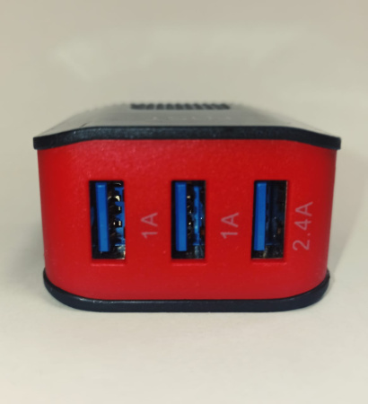 Зарядное устройство + вилка JS-2530 3USB КНР