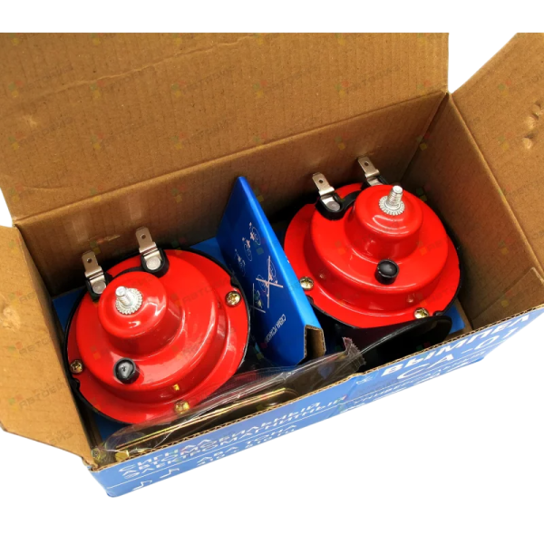 Сигнал автомобильный "Вымпел-CA-01" (2 тона, улитка, 118 Дб) компл.из 2-х шт.