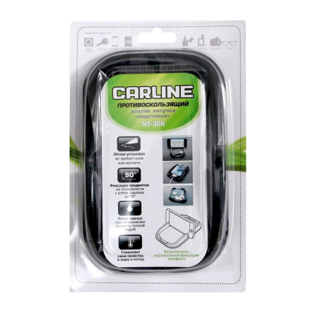 Коврик на панель противоскользящий с бортами CARLINE, 100х150х20мм, черный NS-30B