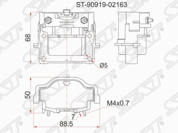 Катушка зажигания ST-90919-02163 SAT