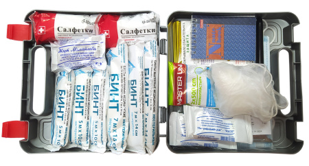 Аптечка первой помощи автомобильная "ФЭСТ" футляр 3736 (НОВЫЙ СОСТАВ)
