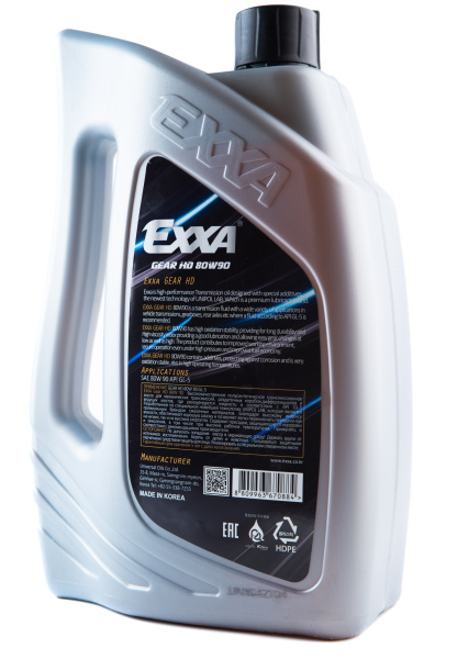 Масло трансмиссионное EXXA GEAR HD 80W90 GL-5  п/синтетическое, 4л. (Ю.Корея)