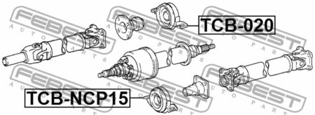 Подшипник подвесной TCB-NCP15/37230-10030 Febest