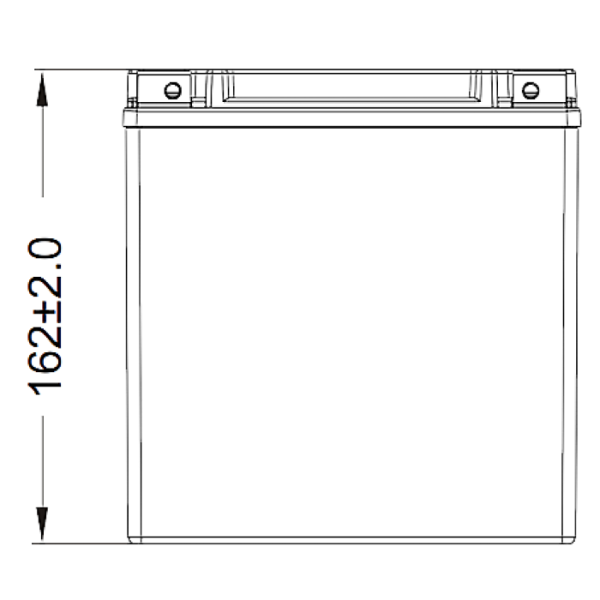 Аккумулятор WBR МОТО HP 12-24 (12V24Ah) обратная полярность (-+) 205*90*162