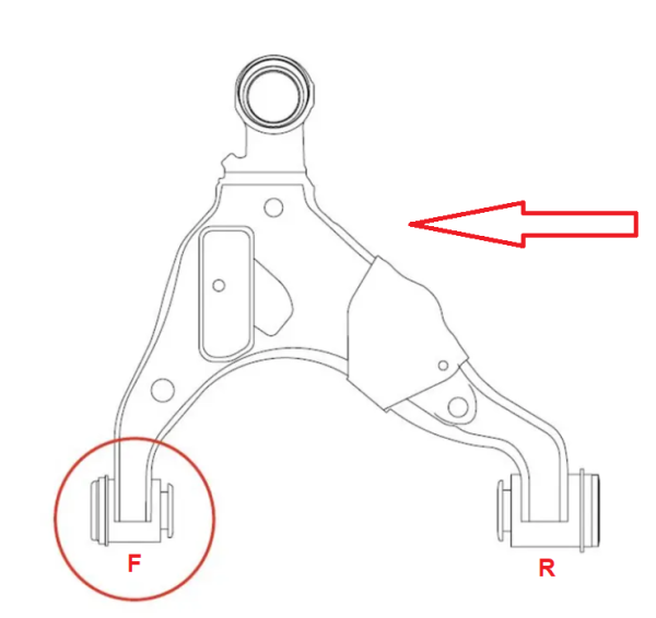 Сайлентблок CTR CVT-106R (GV0572R) FF (486540C010, 4865460040)