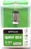 Автомобильное зарядное устройство AP01040 1USB 3A APPACS