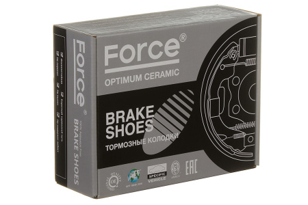 Тормозные колодки барабанные FORCE RS-K2305/GS-02305/FN-2305 Optimum ceramic (0449535250,0449535230)