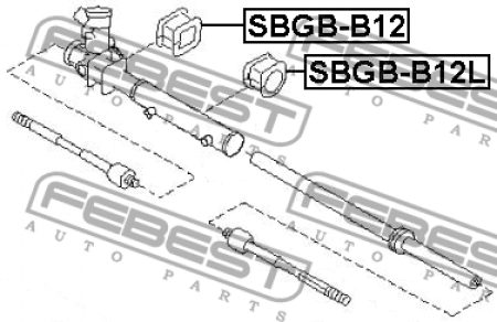 Проставка рулевой рейки Febest SBGB-B12L (34115-AA070)