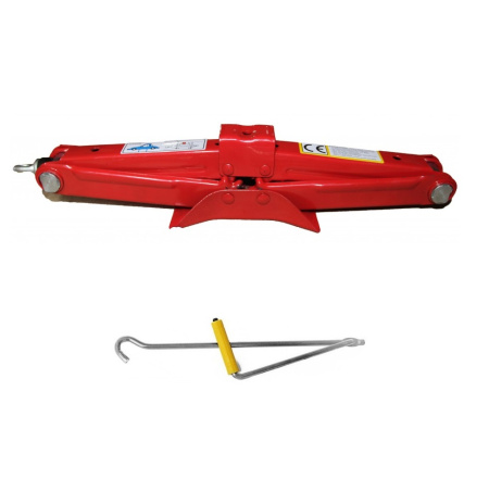 Домкрат  ромбический  2Т (высота подъема 90/390мм) TSJ004 красный InTop