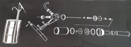 Насос ручной рычажный для бочек 60-200л для перекачки масла