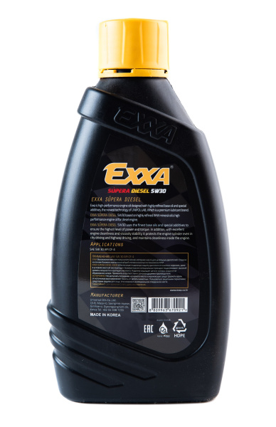 Масло моторное EXXA SUPERA Diesel 5w30 CF-4  п/синтетическое, 1л. (Ю.Корея)